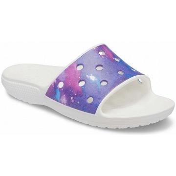 Crocs Classic Out of This World Papucs Szandál Női Fehér Lila | HU 0500YXFU